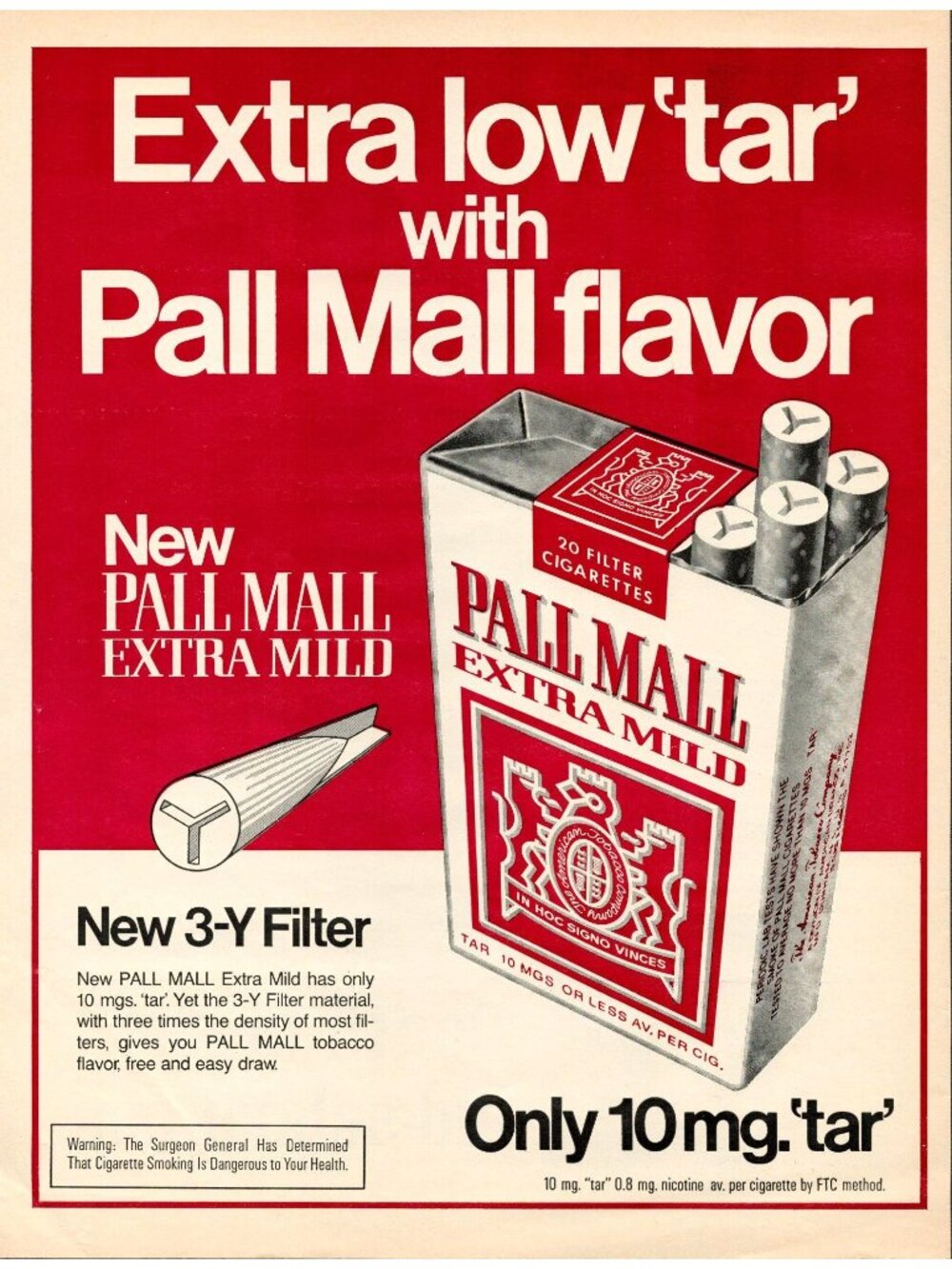1972 Pall Mall Extra Mild Cigarettes Vintage Print Ad (L1)